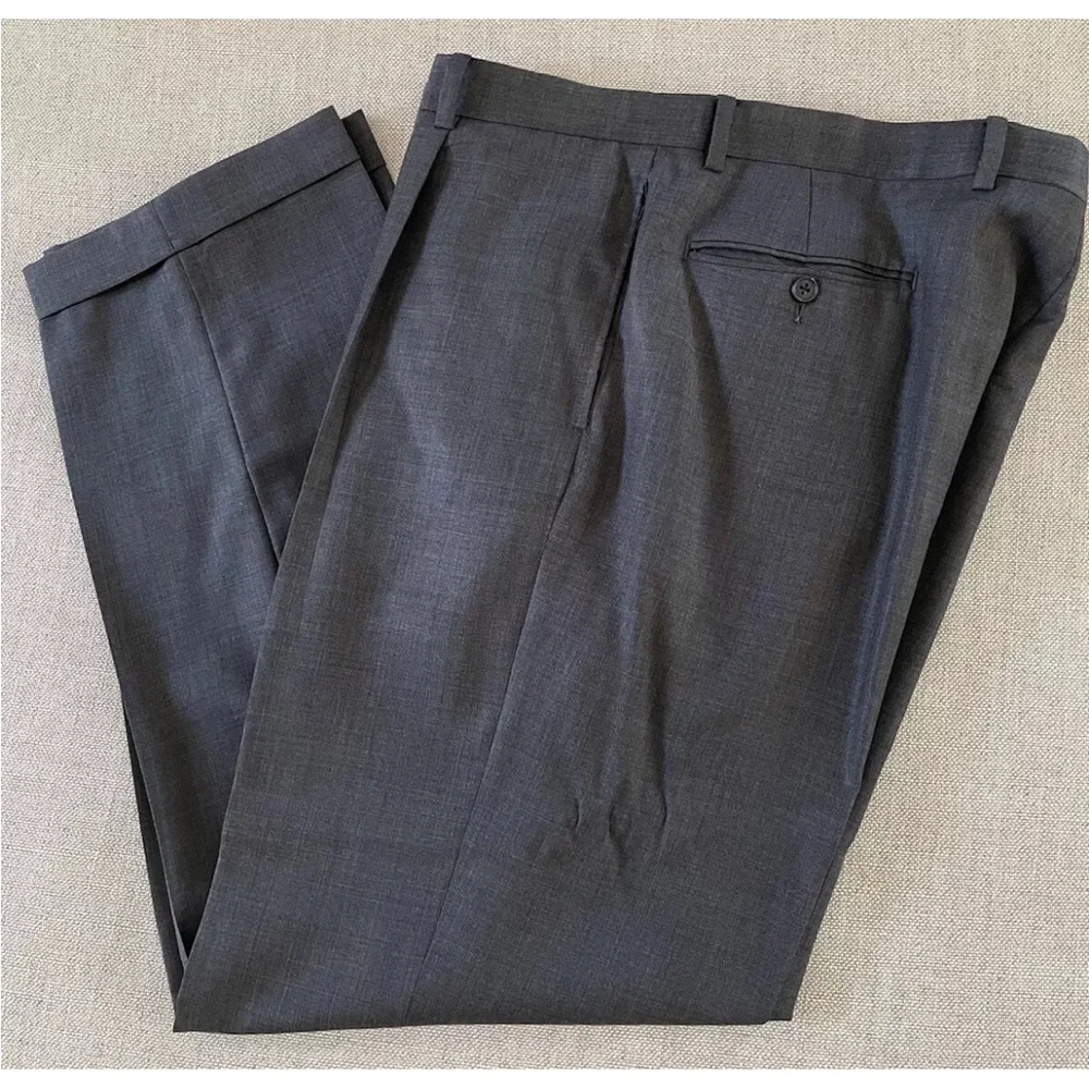 JOSEPH‎ ABBOUD Made in USA Vintage Wool 2-Button Suit in Everyday Gray Size 44 L